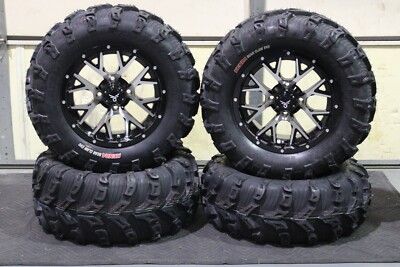 KING QUAD 750 26'' BEAR CLAW EVO 14'' BARBWIRE M/B ATV TIRE & WHEEL KIT IRS1CA