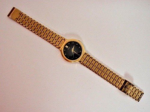 Mens Vintage Seiko SX Wrist Watch Gold 
