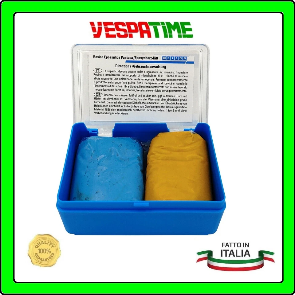 RESINA BICOMPONENTE WEICON STUCCO EPOSSIDICA METALLI ALTE TEMPERATURE 100 GRAMMI