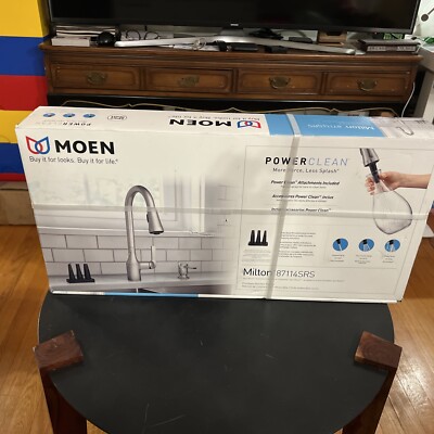 Moen Milton Single-Handle Pull Down Sprayer Kitchen Faucet (87114SRS) 