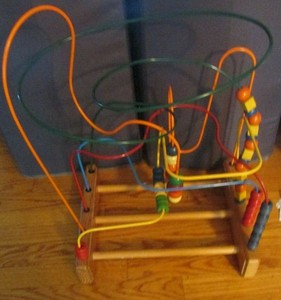 Details About Anatex Roller Coaster Large Wooden Bead Maze Toy