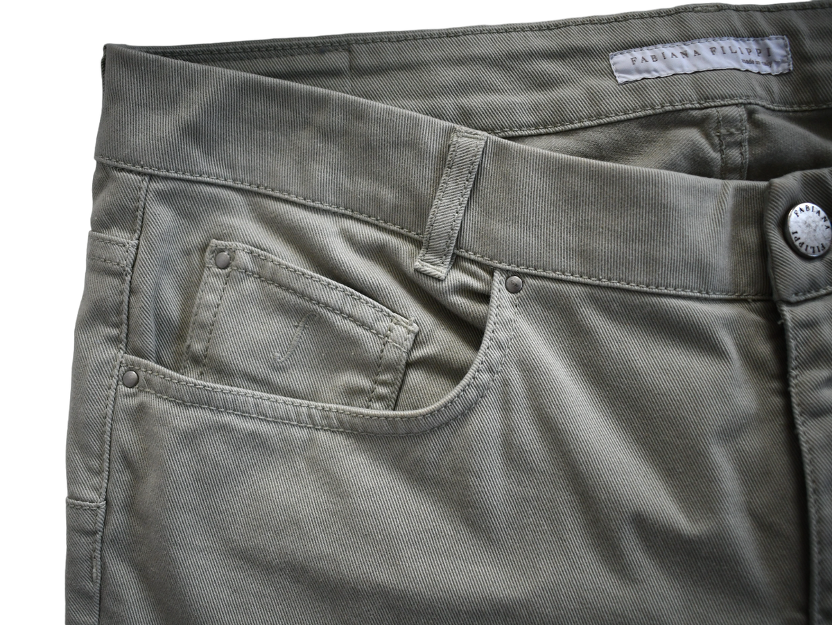 パンツ FABIANA FILIPPI Woman Pants Grey PAD214F326D728 VR1 NEW FABIANA FILIPPI ITALY Gray COTTON Blend Women's Pants US