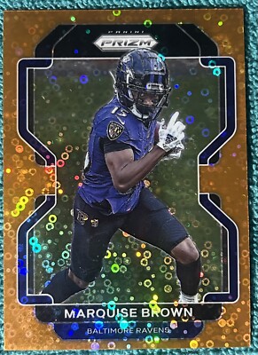 Raven C7 2021 Panini Prizm Orange Disco Prizm #280 Marquise Brown Baltimore ...