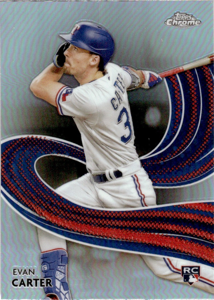 2024 Topps Chrome Strokes Evan Carter RC Texas Rangers #S-23