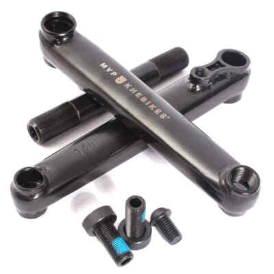 BMX Kurbel 48 Zähne CrMo 19mm Achse 175mm KHEbikes MVP V2 Set schwarz 812g
