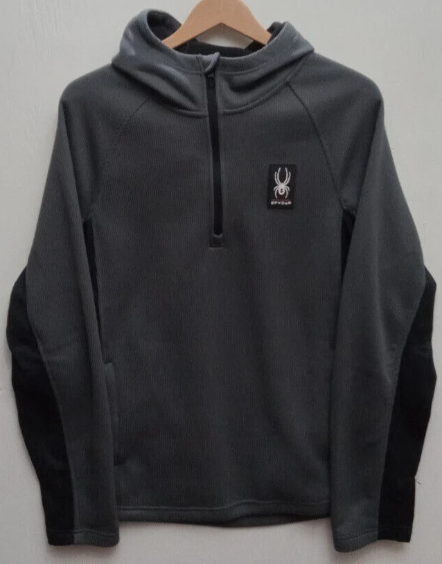Spyder Hooded Soft Shell Jacket Long Sleeve Zip Pullover - Large