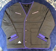 Air Jordan 23 Engineered Women Sz L Jacket Black Concord Button Down DQ4537-010