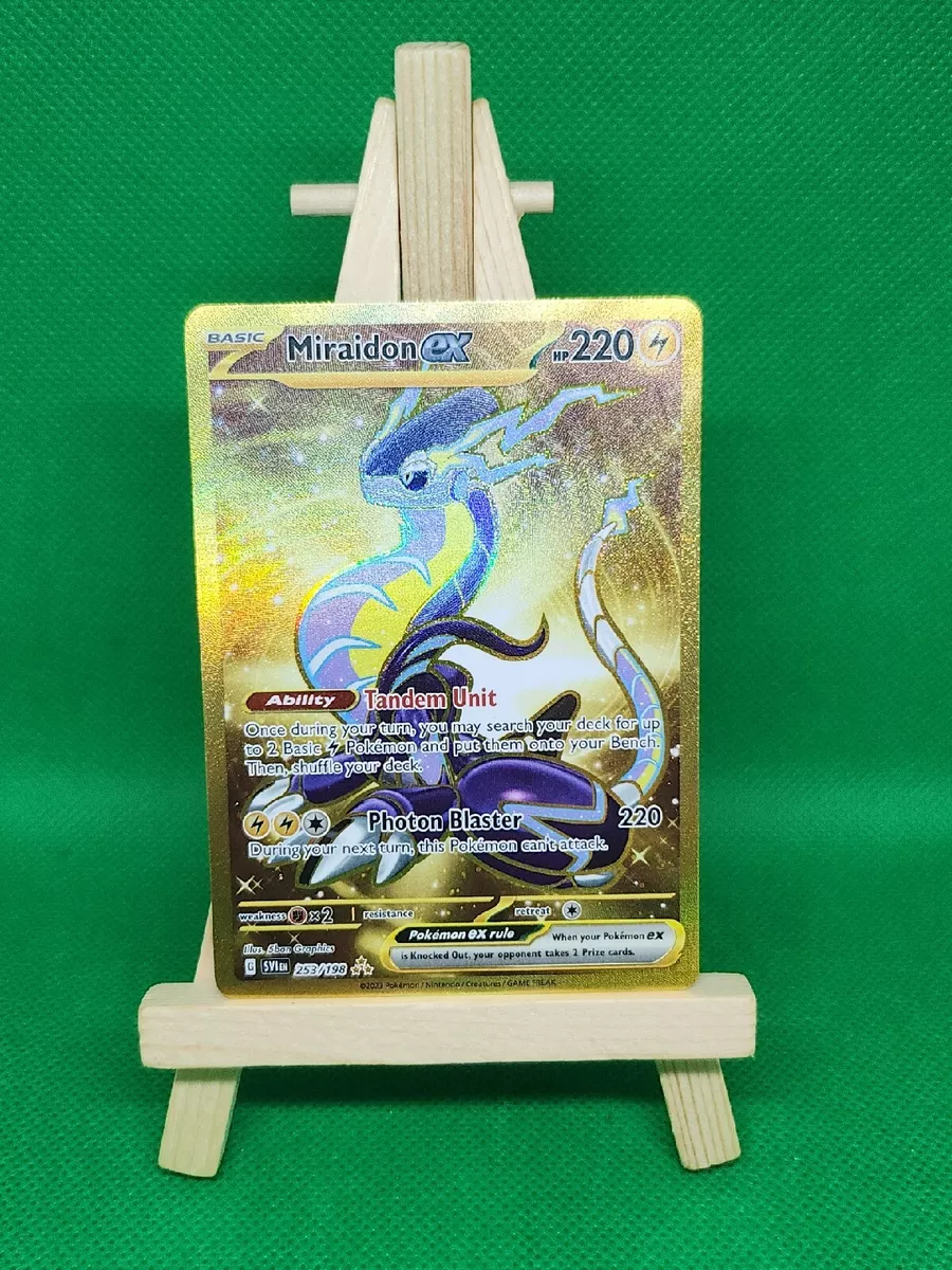 Miraidon ex - 253/198 Scarlet & Violet SECRET RARE GOLD Pokemon - NM/MINT