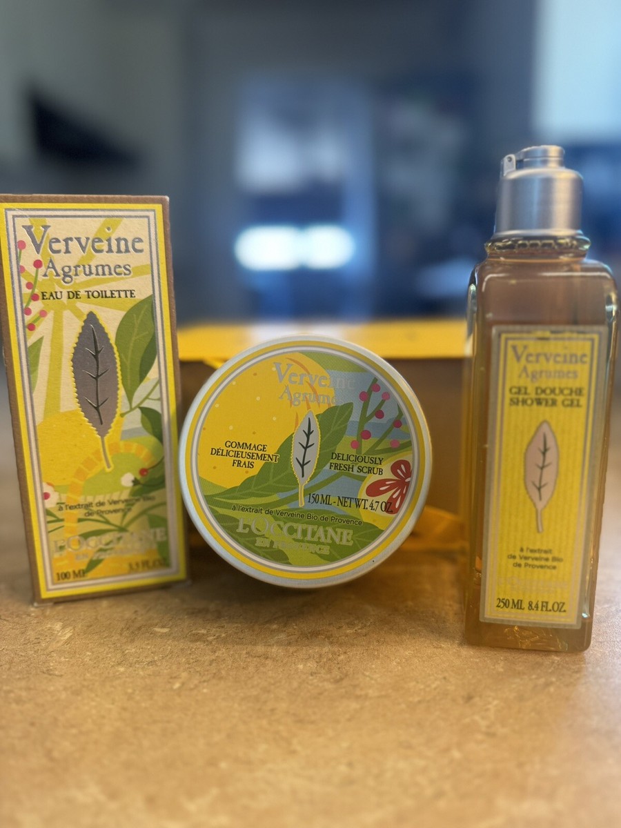 L'occitane Verveine Agrumes 3PC Set edt 3.3oz+Shower Gel 8.4oz+