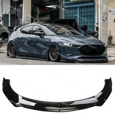 Gloss Black For Mazda 3 6 CX-3 Front Bumper Lip Spoiler Front Splitter Body Kit