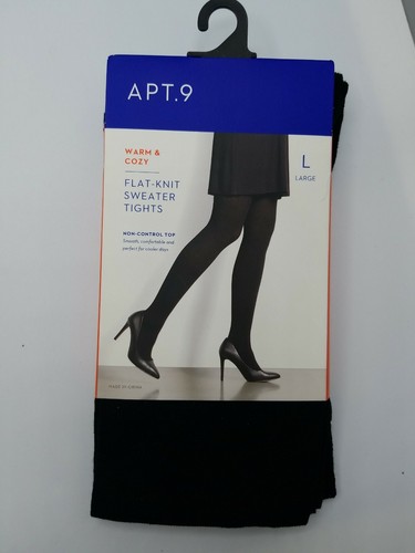 Womens Large Flat Knit Sweater Tights 