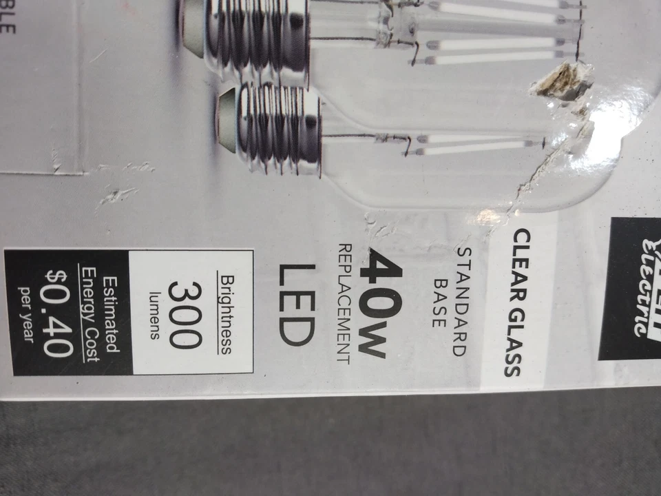 Feit 40-Watt Equivalent T14 Dimmable Straight Filament Clear Glass Edison LED - Image 4 of 4