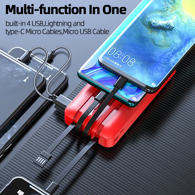 Power Bank 4USB 900000mAh Portable External Battery Backup Charger Fast Charging Power Bank 4USB 900000mAh Portable External Battery Backup Charger Fast Charging