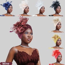 Arab Women Muslim Nigerian Hats Turban Bonnet Caps Wrap Head Pleated Beanie Caps