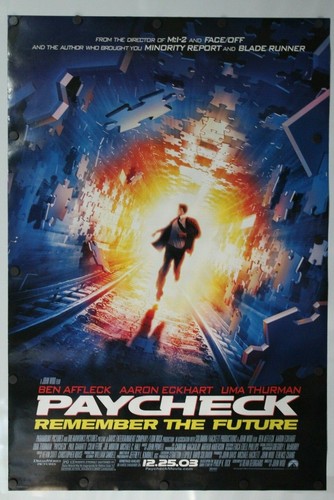 Paycheck 2003 Double Sided Original Movie Poster 27" x 40"