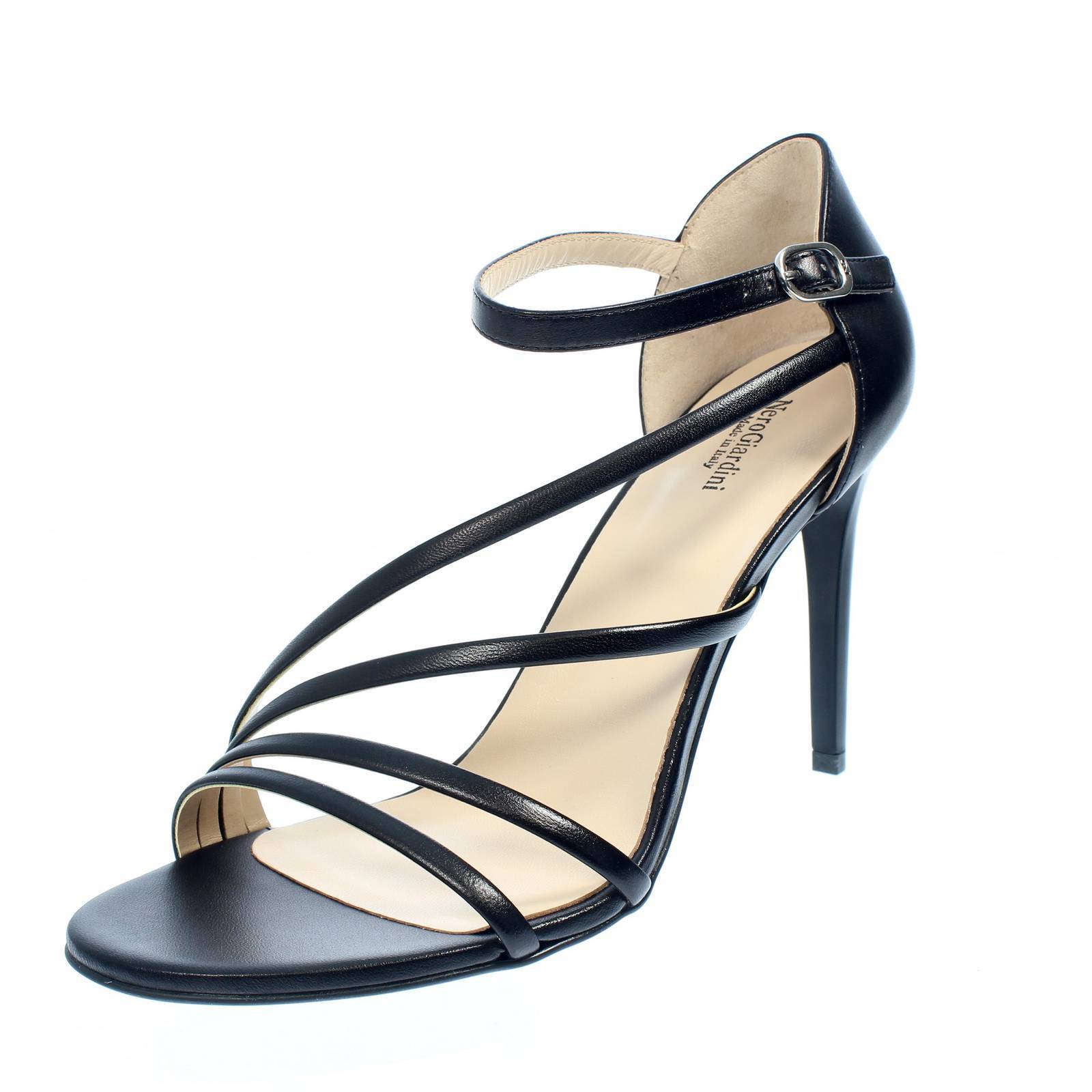 Сандалии Нероджардини в стиле Такко и Чинтурино, Неро - Талья, 38 [24,4 см]