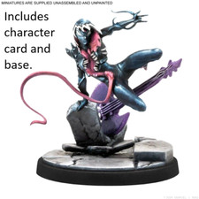 Gwenom model, character card and base Marvel Crisis Protocol