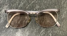 VINTAGE 50s LIBERTY USA EYEGLASS FRAMES Metal Silver Tone GF 5 3/4 115 47 Youth