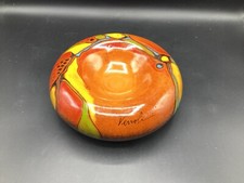 VERZOLINI POSACENERE SVUOTATASCHE MAIOLICA FATTA A MANO FIRMATA DIAM 21CM H 8CM 