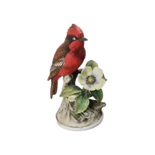 Andrea by Sadek Vermilion Flycatcher Figurine Porcelain Vintage 8627