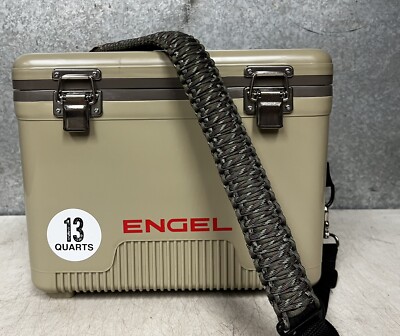 Engel 13 Qt Tan Dry Box, Cooler, With Custom Paracord