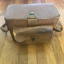 Vintage Leather Travel Camera Bag 1960s