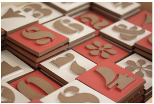 Heath Ceramics x House Industries: Eames Font #4 Square Tile Number Address - Picture 13 of 14