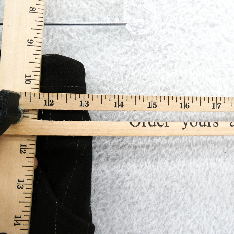 Max Studio Suit Pants Womens 26x32 Brown Pinstripe Pull On 26 x 32 Artist Artsy - Image 4 of 4