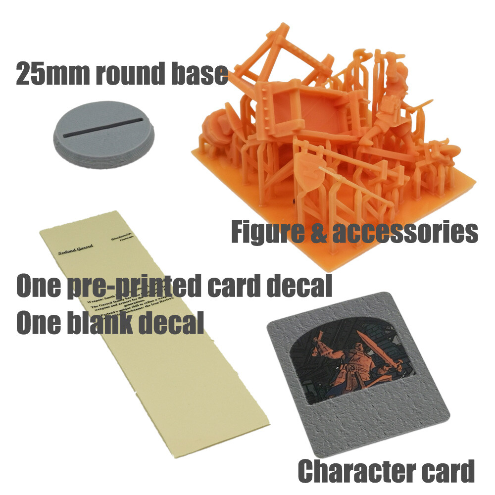 Outland Tactics Negozio Del Fabbro In Miniatura Per Giochi Di Guerra - Scala 28mm, Grigio E Oro, Stampato In 3D In PLA, Kit Da Montare E Verniciare - 4