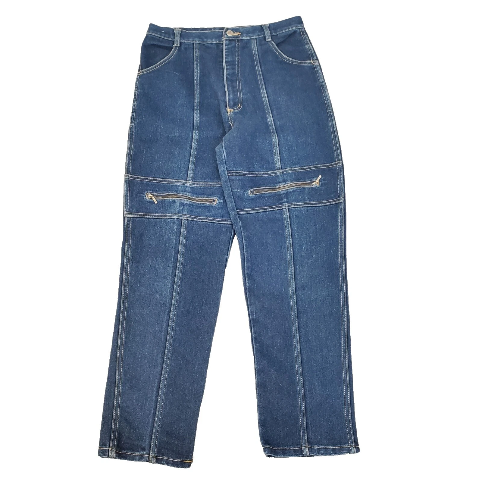 Tejido vaquero rockabilly 1980s Vintage jeans para mujeres