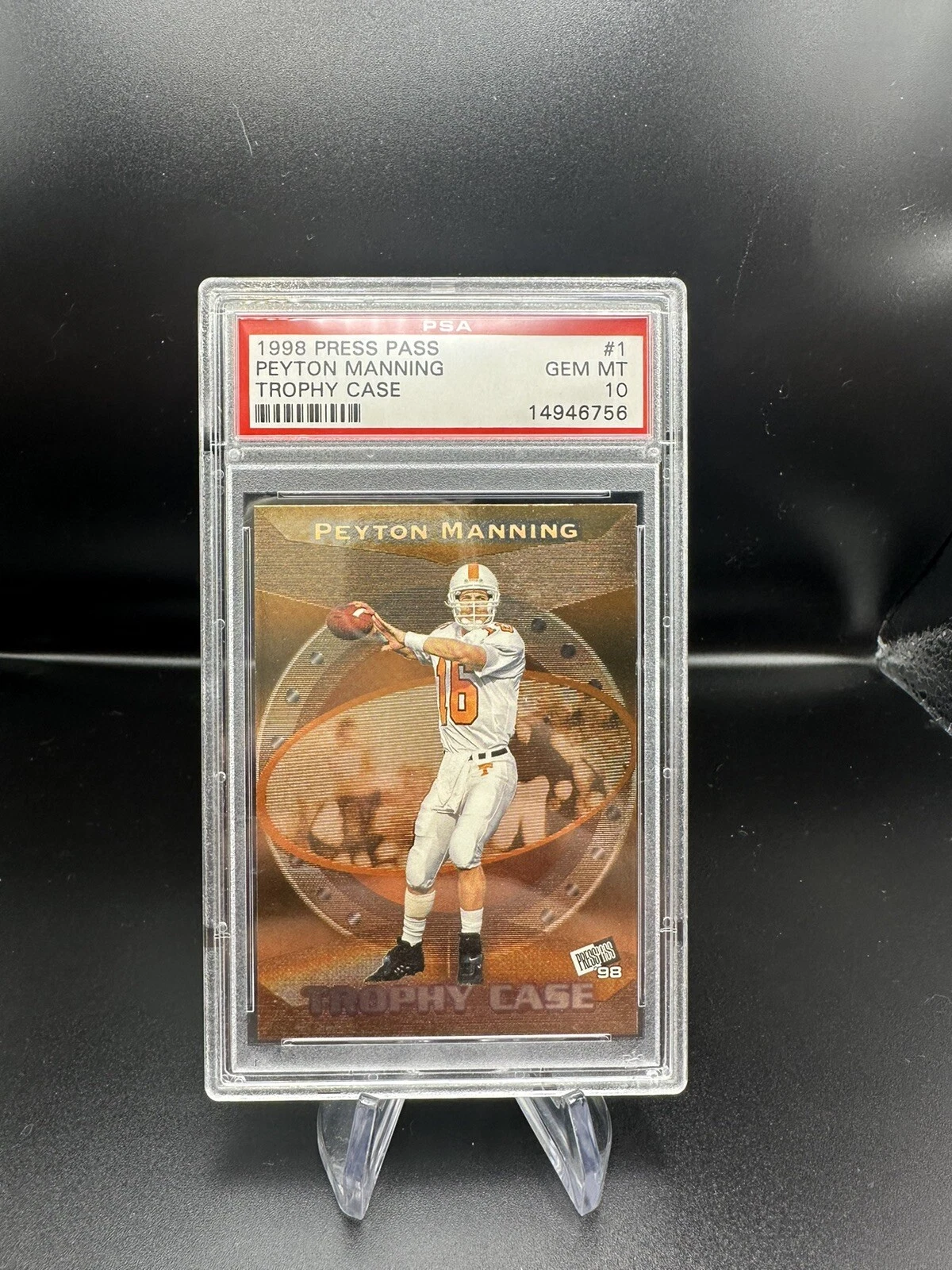 Peyton Manning Press Pass Trophy Case #1 Base