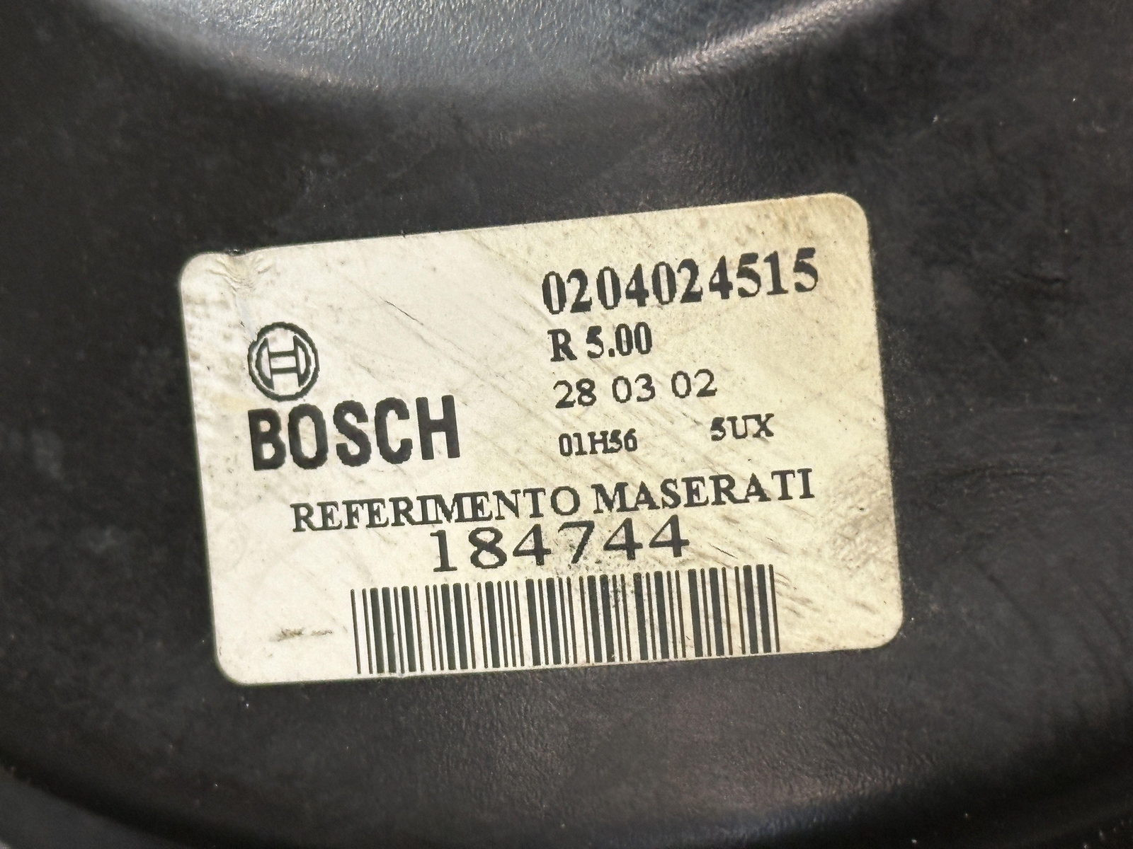 02-06 MASERATI POWER BRAKE BOOSTER W/ MASTER CYLINDER ID 0204024515
