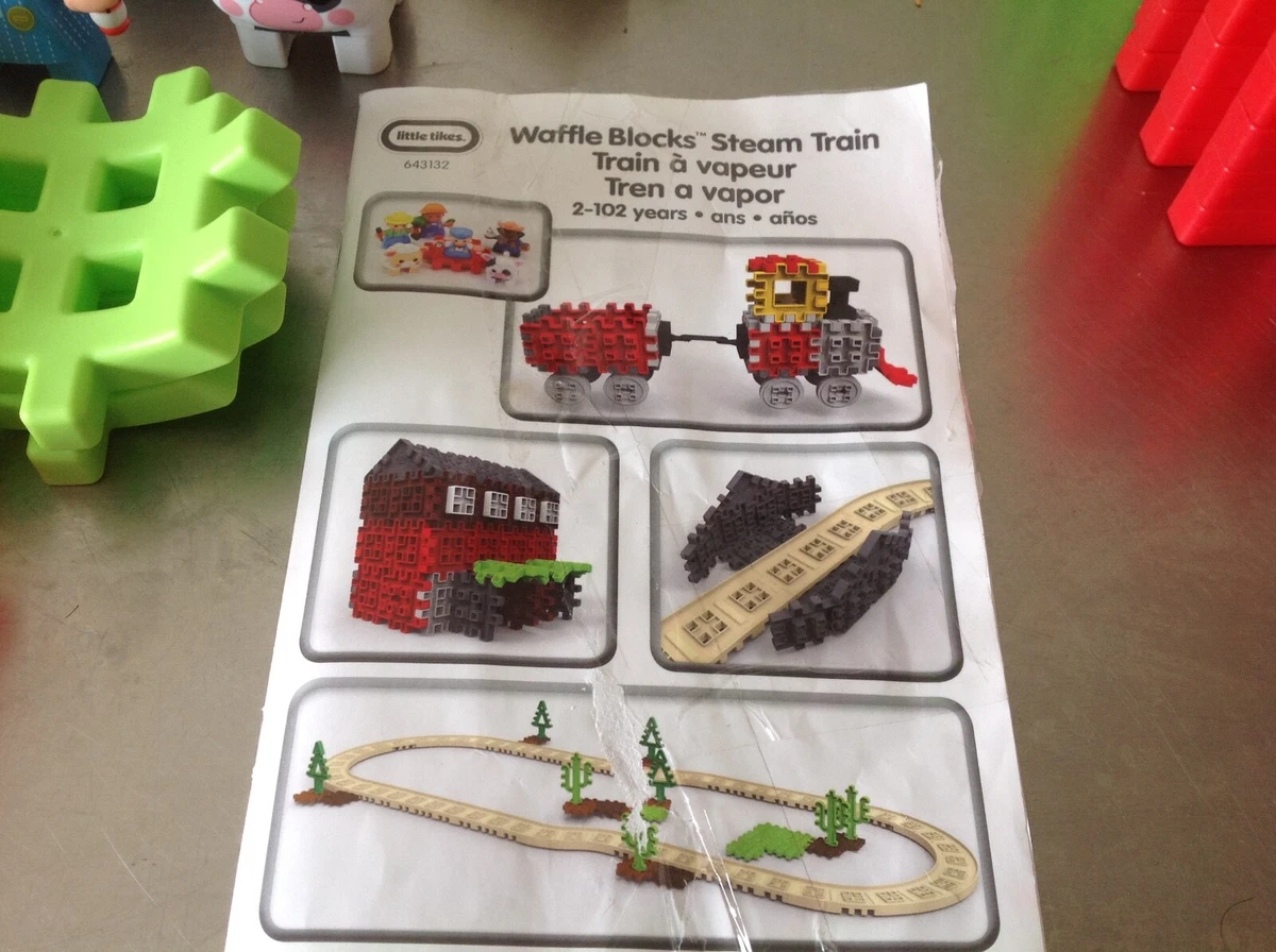 Waffle blocks train set top
