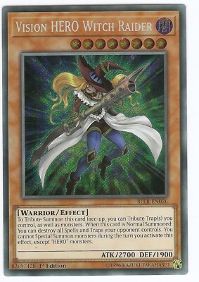 Vision HELD Hexenräuber BLLR-DE026 Secret Rare Yu-Gi-Oh Karte 1. Auflage Neu