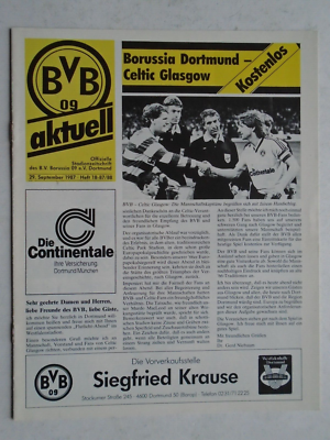 Borussia Dortmund v Celtic 1987/88 UEFA Cup