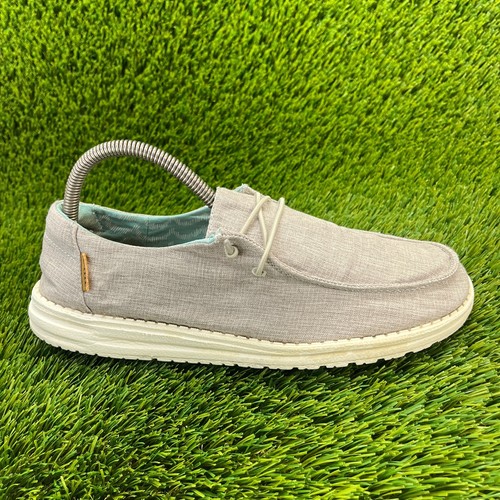 Hey Dude Wendy Chambray Damengröße 10 grau-weiße Wanderschuhe Slipper