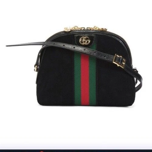 Gucci Ophidia Shoulder Bag Small Black in Leather with Gold-tone - US