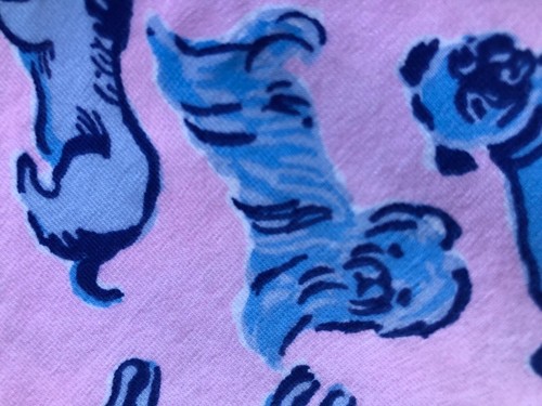 New Lilly Pulitzer Girl Sammy Pajamas Ruff Night Dog Pink Zanzibar Blue PJ 12 14 - Picture 10 of 14