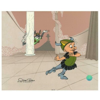 Chuck Jones Was Opera Doc ? Bugs Bunny Handsigniert Bemalt Looney Tunes Cel