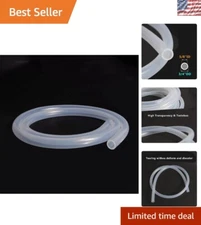 Crystal Clear Silicone Tubing - 3.28ft for High Temp Applications & Gardening