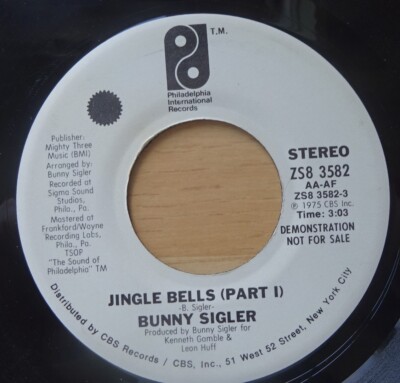 BUNNY SIGLER--JINGLE BELLS--PART 1+2--PROMO COPY--US PHIL-7'' VINYL 45-V/G+