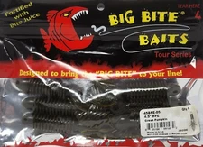 Big Bite Baits 45BFE-05  4.5" BFE Green Pumpkin Soft Bait Fishing Lure 6 Pack