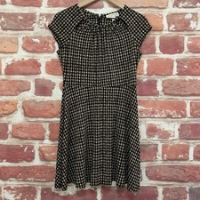 Michael Kors Dress Womens Medium Petite Black Brown Multicolor Houndstooth
