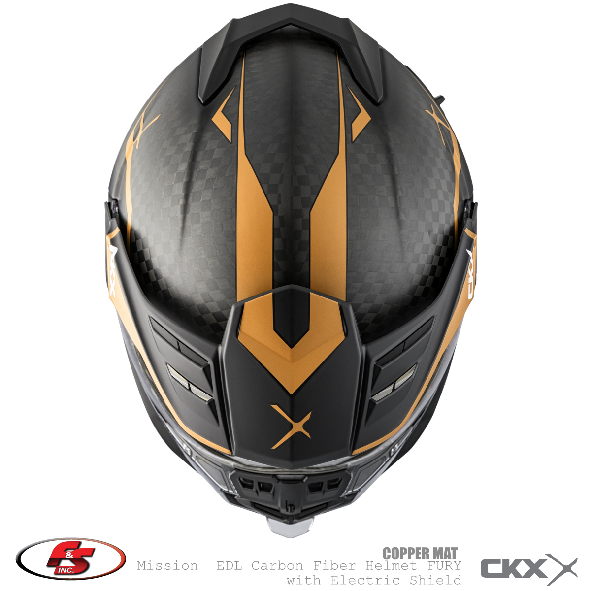 New CKX MISSION FURY CARBON FIBER Snowmobile Helmet Copper Mat MD LG XL 2X 3X eBay