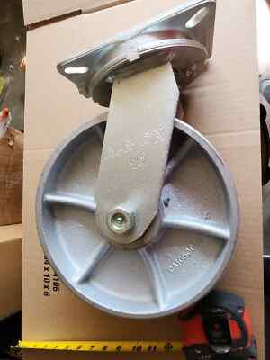 Albion CA1050031 10 x 3 Solid Steel Swivel Wheel W/ Grease Fittings