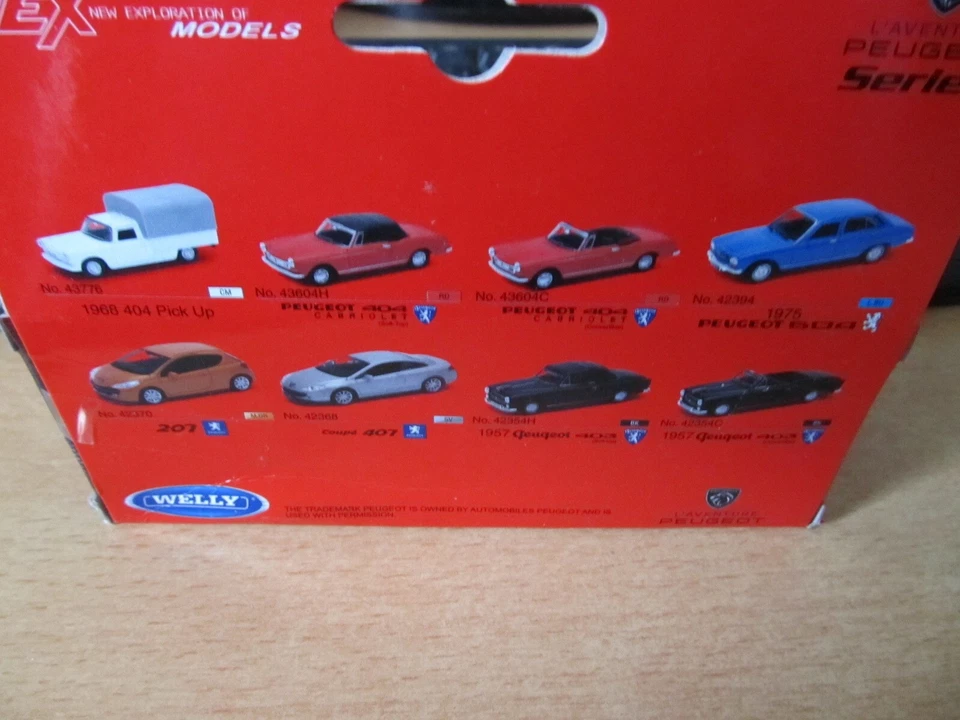 PEUGEOT 404 CABRIOLET ROUGE - WELLY NEX - ETAT NEUF SOUS BLISTER. - Photo 2/2