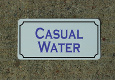 CASUAL WATER Metal Sign for Golf Course Driving Range Pro Shop Man Cave Bar
