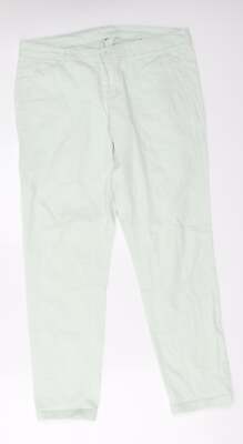 Vorgetragene grüne Capri-Damenhose aus Baumwolle Größe 33 in L27,5 in normal