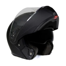 Milwaukee Helmets 9812 DOT 'Menace' Black Advanced Modular Motorcycle Helmet