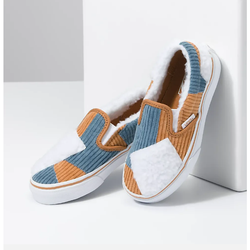 NEW Vans Unisex Youth Classic Slip On Shoe Patchwork Cozy  display picture 3
